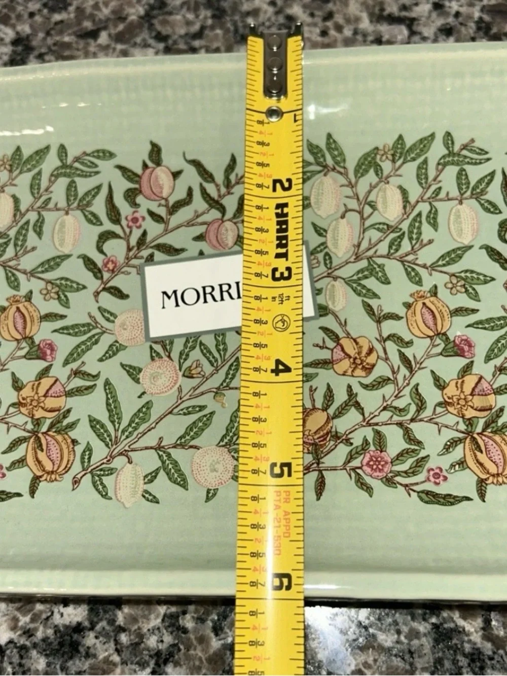 MORRIS & CO. Green Floral Fruit Burlap-Look Heavy 12.5